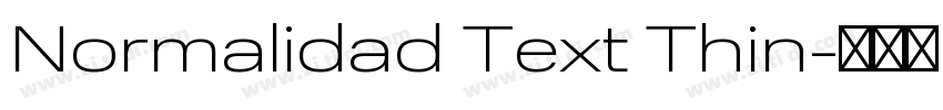 Normalidad Text Thin字体转换